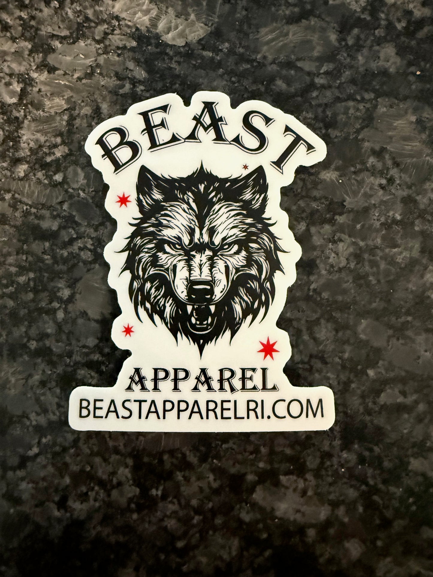 Beast apparel wolf sticker