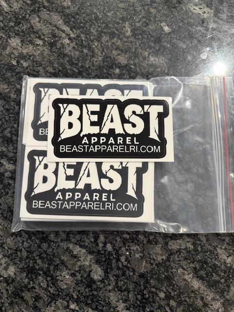 Beast apparel stickers