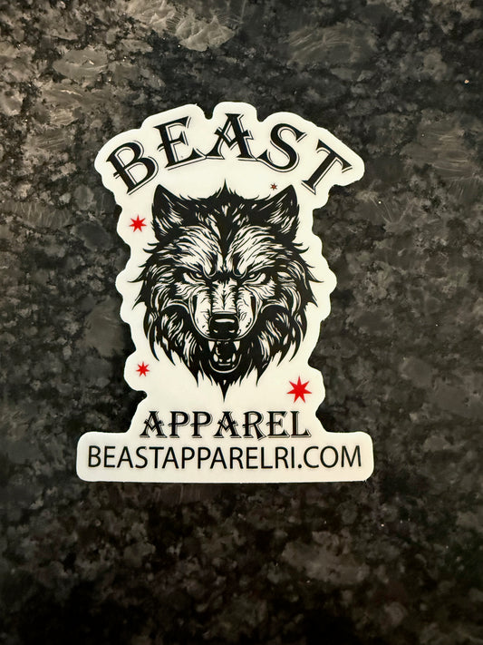Beast apparel wolf sticker